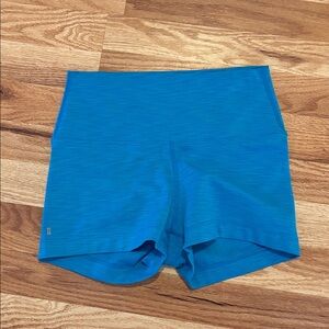 Nobull Ribbed Heathered Blue Shorts